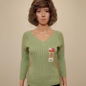 FADED GLORY 3/4 LENGTH SLEEVE SWEATER SIZE SMALL NWT